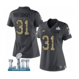 Women's Nike Philadelphia Eagles #31 Wilbert Montgomery Limited Black 2016 Salute to Service Super Bowl LII NFL Jersey
