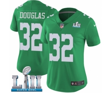 Women's Nike Philadelphia Eagles #32 Rasul Douglas Limited Green Rush Vapor Untouchable Super Bowl LII NFL Jersey