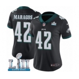 Women's Nike Philadelphia Eagles #42 Chris Maragos Black Alternate Vapor Untouchable Limited Player Super Bowl LII NFL Jersey