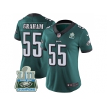 Womens Nike Philadelphia Eagles #55 Brandon Graham Midnight Green Team Color Super Bowl LII Champions Stitched NFL Vapor Untouchable Limited Jersey