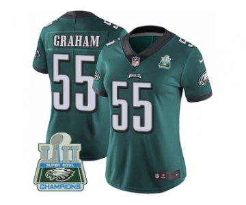 Womens Nike Philadelphia Eagles #55 Brandon Graham Midnight Green Team Color Super Bowl LII Champions Stitched NFL Vapor Untouchable Limited Jersey