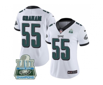 Womens Nike Philadelphia Eagles #55 Brandon Graham White Super Bowl LII Champions Stitched NFL Vapor Untouchable Limited Jersey