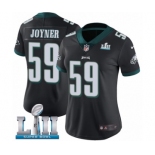 Women's Nike Philadelphia Eagles #59 Seth Joyner Black Alternate Vapor Untouchable Limited Player Super Bowl LII NFL Jersey