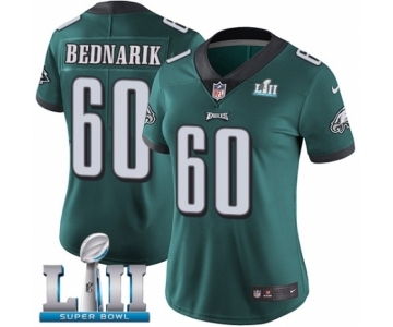 Women's Nike Philadelphia Eagles #60 Chuck Bednarik Midnight Green Team Color Vapor Untouchable Limited Player Super Bowl LII NFL Jersey
