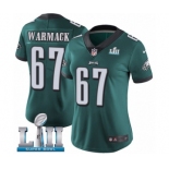 Women's Nike Philadelphia Eagles #67 Chance Warmack Midnight Green Team Color Vapor Untouchable Limited Player Super Bowl LII NFL Jersey