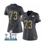 Women's Nike Philadelphia Eagles #73 Isaac Seumalo Limited Black 2016 Salute to Service Super Bowl LII NFL Jersey