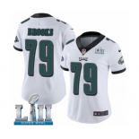 Women's Nike Philadelphia Eagles #79 Brandon Brooks White Vapor Untouchable Limited Player Super Bowl LII NFL Jersey