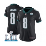 Women's Nike Philadelphia Eagles #8 Donnie Jones Black Alternate Vapor Untouchable Limited Player Super Bowl LII NFL Jersey