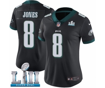 Women's Nike Philadelphia Eagles #8 Donnie Jones Black Alternate Vapor Untouchable Limited Player Super Bowl LII NFL Jersey