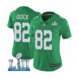 Women's Nike Philadelphia Eagles #82 Mike Quick Limited Green Rush Vapor Untouchable Super Bowl LII NFL Jersey