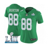 Women's Nike Philadelphia Eagles #88 Trey Burton Limited Green Rush Vapor Untouchable Super Bowl LII NFL Jersey