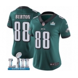 Women's Nike Philadelphia Eagles #88 Trey Burton Midnight Green Team Color Vapor Untouchable Limited Player Super Bowl LII NFL Jersey