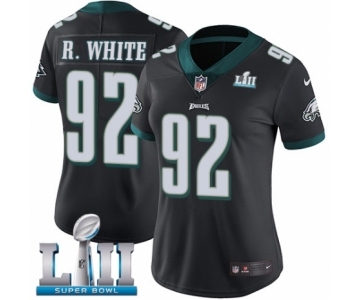 Women's Nike Philadelphia Eagles #92 Reggie White Black Alternate Vapor Untouchable Limited Player Super Bowl LII NFL Jersey