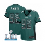 Women's Nike Philadelphia Eagles #92 Reggie White Elite Midnight Green Drift Fashion Super Bowl LII NFL Jersey
