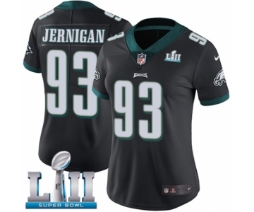Women's Nike Philadelphia Eagles #93 Timmy Jernigan Black Alternate Vapor Untouchable Limited Player Super Bowl LII NFL Jersey