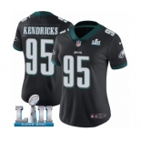 Women's Nike Philadelphia Eagles #95 Mychal Kendricks Black Alternate Vapor Untouchable Limited Player Super Bowl LII NFL Jersey
