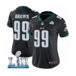 Women's Nike Philadelphia Eagles #99 Jerome Brown Black Alternate Vapor Untouchable Limited Player Super Bowl LII NFL Jersey