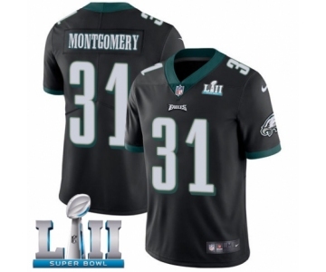 Youth Nike Philadelphia Eagles #31 Wilbert Montgomery Black Alternate Vapor Untouchable Limited Player Super Bowl LII NFL Jersey