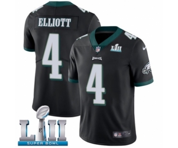 Youth Nike Philadelphia Eagles #4 Jake Elliott Black Alternate Vapor Untouchable Limited Player Super Bowl LII NFL Jersey