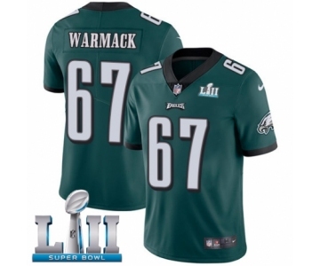 Youth Nike Philadelphia Eagles #67 Chance Warmack Midnight Green Team Color Vapor Untouchable Limited Player Super Bowl LII NFL Jersey