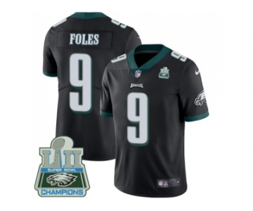 Youth Nike Philadelphia Eagles #9 Nick Foles Black Alternate Super Bowl LII Champions Stitched NFL Vapor Untouchable Limited Jersey