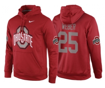 NCAA Ohio State Buckeyes #25 Mike Weber Jr. Red Playoff Bound Vital College Football Pullover Hoodie