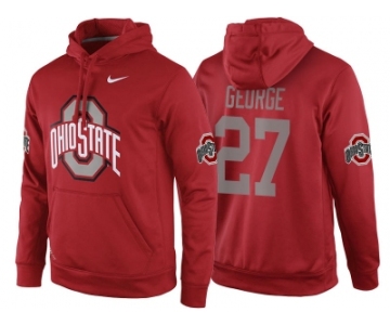 NCAA Ohio State Buckeyes #27 Eddie George Red Playoff Bound Vital College Football Pullover Hoodie