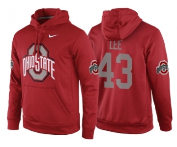 NCAA Ohio State Buckeyes #43 Darron Lee Red Playoff Bound Vital College Football Pullover Hoodie