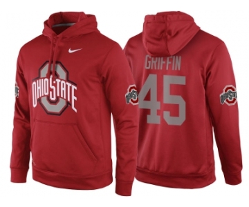 NCAA Ohio State Buckeyes #45 Archie Griffin Red Playoff Bound Vital College Football Pullover Hoodie
