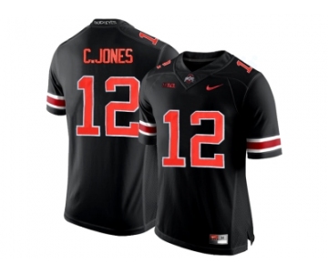 2016 Ohio State Buckeyes C.Jones #12 College Football Limited Jersey - Blackout