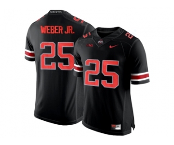2016 Ohio State Buckeyes Mike Weber Jr. #25 College Football Limited Jersey - Blackout
