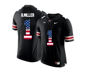 2016 US Flag Fashion Ohio State Buckeyes Braxton Miller #1 College Football Limited Jersey - Black