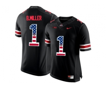 2016 US Flag Fashion Ohio State Buckeyes Braxton Miller #1 College Football Limited Jersey - Blackout
