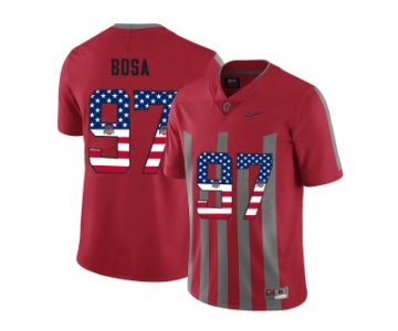 2016 US Flag Fashion Ohio State Buckeyes Nick Bosa #97 College Football Alternate Elite Jersey - Scarlet