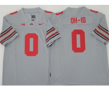 Men's Ohio State Buckeyes #0 OH-IO Gray 2025 F.U.S.E. Limited Stitched Jersey