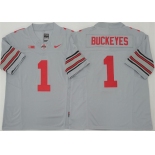 Men's Ohio State Buckeyes #1 Buckeyes Gray 2025 F.U.S.E. Limited Stitched Jersey Men's Ohio State Buckeyes #1 Buckeyes Gray 2025 F.U.S.E. Limited Stitched Jersey