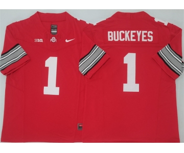 Men's Ohio State Buckeyes #1 Buckeyes Red 2025 F.U.S.E. Limited Stitched Jersey