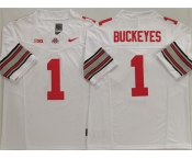 Men's Ohio State Buckeyes #1 Buckeyes White 2025 F.U.S.E. Limited Stitched Jersey