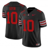 Men's Ohio State Buckeyes #10 Julian Sayin Black F.U.S.E. Stitched Football Jersey Men's Ohio State Buckeyes #10 Julian Sayin Black F.U.S.E. Stitched Football Jersey
