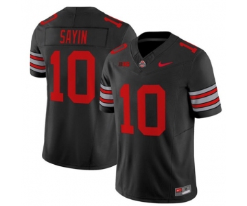 Men's Ohio State Buckeyes #10 Julian Sayin Black F.U.S.E. Stitched Football Jersey