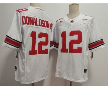 Men's Ohio State Buckeyes #12 JCJ Donaldson White 2025 F.U.S.E. Limited Stitched Jersey