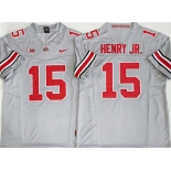 Men's Ohio State Buckeyes #15 Chris Henry Jr Gray 2025 F.U.S.E. Limited Stitched Jersey