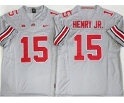 Men's Ohio State Buckeyes #15 Chris Henry Jr Gray 2025 F.U.S.E. Limited Stitched Jersey Men's Ohio State Buckeyes #15 Chris Henry Jr Gray 2025 F.U.S.E. Limited Stitched Jersey