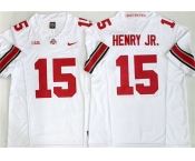 Men's Ohio State Buckeyes #15 Chris Henry Jr White 2025 F.U.S.E. Limited Stitched Jersey Men's Ohio State Buckeyes #15 Chris Henry Jr White 2025 F.U.S.E. Limited Stitched Jersey