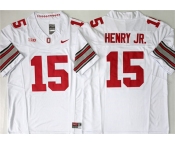 Men's Ohio State Buckeyes #15 Chris Henry Jr White 2026 F.U.S.E. Limited Stitched Jersey Men's Ohio State Buckeyes #15 Chris Henry Jr White 2026 F.U.S.E. Limited Stitched Jersey