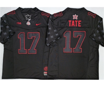 Men's Ohio State Buckeyes #17 Carnell Tate Black 2025 F.U.S.E. Limited Stitched Jersey