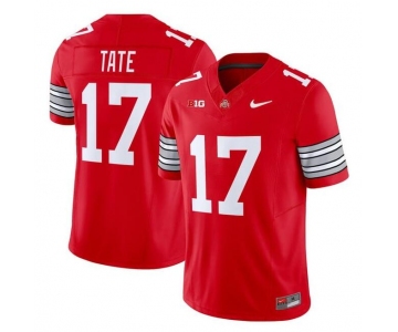 Men's Ohio State Buckeyes #17 Carnell Tate Red F.U.S.E. 2025-2026 Stitched Football Jersey