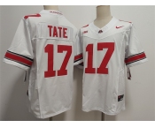 Men's Ohio State Buckeyes #17 Carnell Tate White F.U.S.E. Limited Stitched Jersey Men's Ohio State Buckeyes #17 Carnell Tate White F.U.S.E. Limited Stitched Jersey