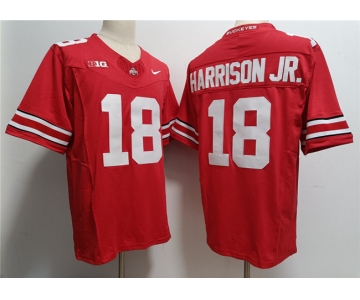 Men's Ohio State Buckeyes #18 Marvin Harrison JR. Red 2023 F.U.S.E. Limited Stitched Jersey