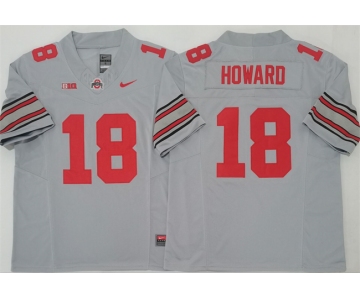 Men's Ohio State Buckeyes #18 Will Howard Gray 2025 F.U.S.E. Limited Stitched Jersey